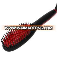 Dual voltage PTC heating fast electric hair brush straightener