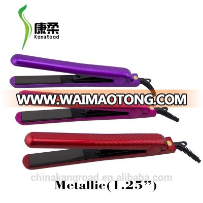 Pro 100% pure ceramic hair flat iron hair straightener with led light