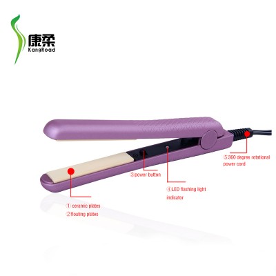 Patented Floating Plate Hair Straightener Mini Flat Iron For Travel