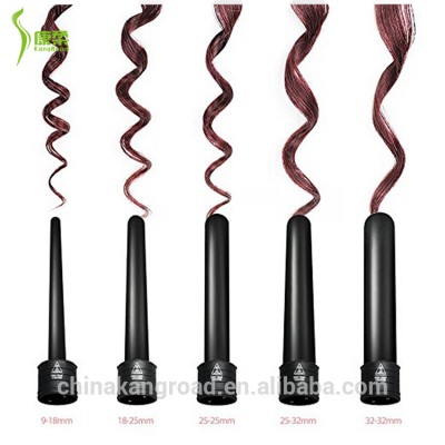 Different types of hair curlers with interchange heads hair curler set